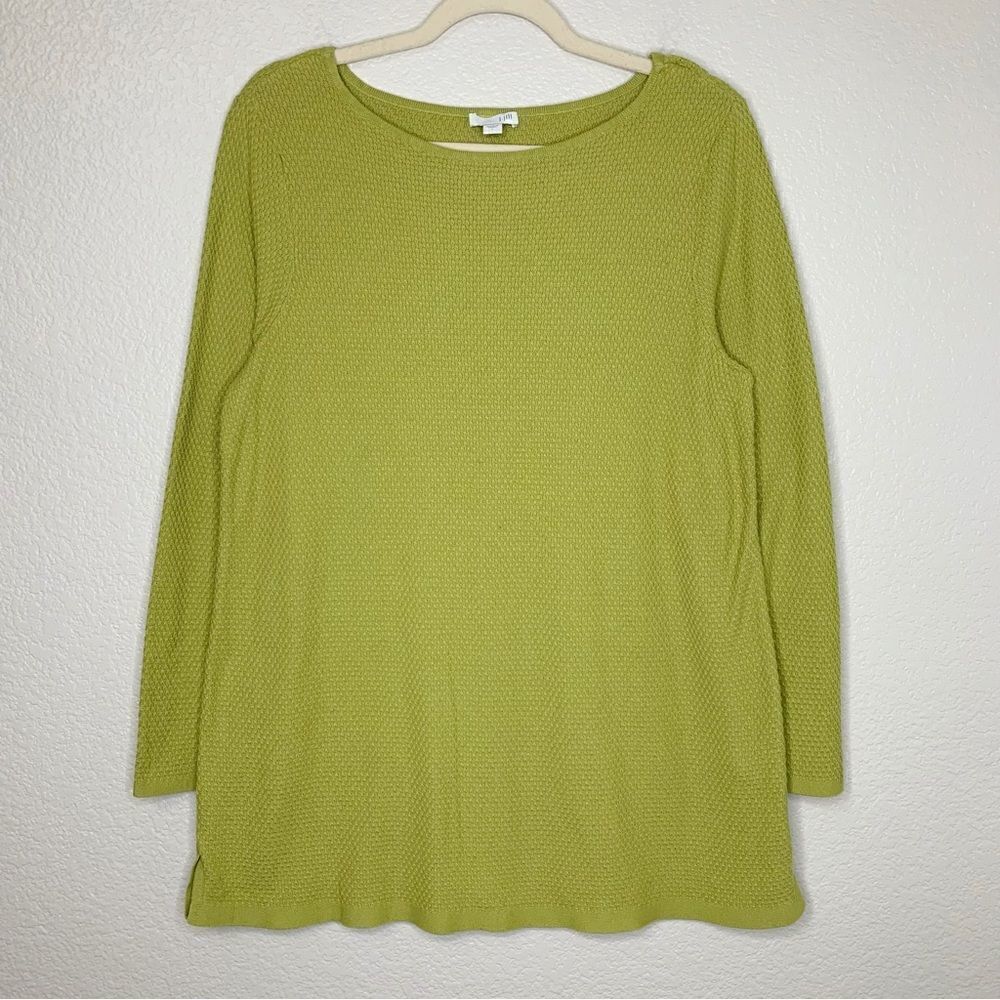 J.Jill Women’s Size Large Waffle-Knit Long Sleeves Pullover Sweater